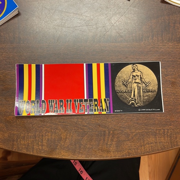 World World II Veteran bumper sticker - Picture 2 of 5